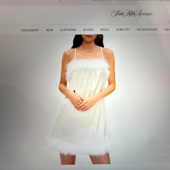 NWT BRAND NEW - SLEEPER FRENCH LINGERIE WHITE WITH WHITE FEATHER TRIM - Picture 3 of 4